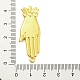 合金ラインストーンセッティングペンダント  ハート  ゴールドカラー  42.5x16x2.7mm  穴：2.2mm PALLOY-H132-02G-08-3