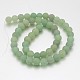 Chapelets de perles rondes en aventurine vert naturel mat G-J276-56-8mm-2
