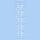 パンダホール2セット10バイアル丸型プラスチック製スタッカブルビーズ容器、スクリューキャップ蓋付き70x133mmクリア CON-PH0002-01-1