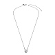 TINYSAND Rhodium Plated 925 Sterling Silver Rhinestone Pendant Necklace TS-N395-ST-3