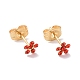 Rhinestone Flower Stud Earrings with 316L Surgical Stainless Steel Pins EJEW-P204-03G-2