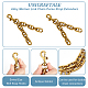 UNICRAFTALE 2Pcs Bag Extender Chains Alloy Mariner Purse Chain 12cm Antique Golden Double Layer Shoulder Bag Strap Extender Chains with Swivel Lobster Claw Clasp for Bag Straps Replacement Accessories DIY-WH0449-55AG-5