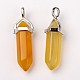 Natural Agate Double Terminated Pointed Pendants G-F295-05F-2