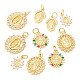 10 шт. 5 стиля латунные подвески с микропаве и кубическим цирконием KK-TA0002-40-2