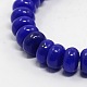 Dyed Natural Gemstone Lapis Lazuli Stone Rondelle Beads Strands G-S105-8mm-09-2