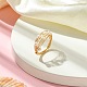 Anello da dito con perline di perle di conchiglia RJEW-TA00085-2