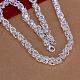 Популярные серебряные цвета латунные византийские цепочки ожерелья для мужчин NJEW-BB12696-20-2