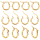 UNICRAFTALE Golden Hoop Earrings 12Pairs Hypoallergenic Ring Hoop Stainless Steel Hoop Earring 1x0.7mm Pin Hoop Earrings Set Earwires Components for Women Earring EJEW-UN0001-05-11G-A-1