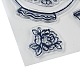 プラスチックスタンプ  DIYスクラップブッキング用  装飾的なフォトアルバム  カード作り  スタンプシート  花柄  140~142x180~182x3mm DIY-F053-18-3