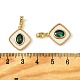 Латунные микро проложить кубического циркония подвески KK-M277-03G-3