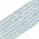 Natürliche Aquamarin Perlen Stränge G-S300-31-2mm-1