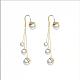 Boucles d'oreilles pendantes vintage en perles d'imitation JE1098A-1