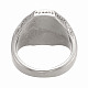 Anillos de dedo de acero de titanio para hombre STAS-H102-AS-12-3