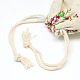 ポリコットン（ポリエステルコットン）パッキングポーチ巾着袋  印刷された花で  小麦  14x10cm X-ABAG-T004-10x14-10-4
