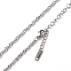 304 Singapur-Halskette aus Edelstahl für Männer und Frauen NJEW-K245-013B-2