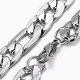 Collares y pulseras de cadena de acero Figaro de acero inoxidable de moda de los hombres 304 SJEW-L186-03P-4