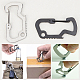 Unicraftale 12Pcs 2 Style Stainless Steel Keychain Clasp Findings STAS-UN0020-69-5