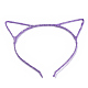 ヘアアクセサリー鉄子猫ヘアバンドのパーツ  猫の耳の形  ミックスカラー  110~115mm  4mm OHAR-S196-M-2