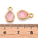Подвески-капли из натурального розового кварца STAS-N109-209A-G-3