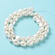 Fili di perle di perle d'acqua dolce coltivate naturali PEAR-Z002-22-3