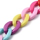 Opaque Acrylic Curb Chain for DIY Keychains HJEW-JM00400-03-2