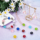 Sunnyclue 100pcs 10 Farben Nachahmung Katzenauge Harz europäische Perlen RPDL-SC0001-02-4