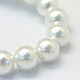 Backen gemalt pearlized Glasperlen runden Perle Stränge HY-Q003-4mm-01-3