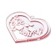 Valentine's Day Transparent Acrylic Pendant OACR-A025-02G-2