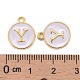 Golden Plated Alloy Charms X-ENAM-S118-01Y-3
