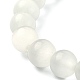 Bracelet extensible en perles rondes œil de chat avec breloques en alliage pour femmes BJEW-TA00328-3