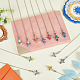 Rallonges de chaîne de traction de ventilateur de plafond en alliage de verre perlé et de style tibétain AJEW-AB00130-4
