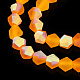Imitez des brins de perles en verre givré bicône en cristal autrichien GLAA-F029-TM3mm-A23-4