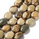Chapelets de perles en jaspe avec images naturelles G-L164-A-28-1