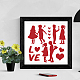 Mayjoydiy us 1 pieza día de San Valentín pareja mascota hueco dibujo pintura plantillas DIY-MA0003-04E-5