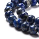 Lapis lazuli naturale perle tonde fili G-I181-09-8mm-3