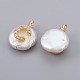 Natural Cultured Freshwater Pearl Pendants PEAR-F008-30G-C-2