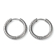 304 Stainless Steel Huggie Hoop Earrings EJEW-H111-01D-P-1