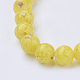 Chapelets de perles vernissées de sable d'or manuels LAMP-J087-16mm-04-2