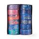 12Pcs 12 Styles Starry Sky Pattern Adhesive Paper Tapes Set DIY-A026-01-1