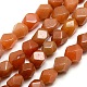 Polygon Natural Red Aventurine Beads Strands G-P063-81-1