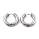 201 серьги-кольца из нержавеющей стали EJEW-P304-13C-P-4