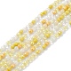 Gradient Color Electroplate Glass Bead Strands GLAA-E042-04D-1