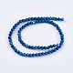 Electroplate Glass Beads Strands LAMP-F012-C-2
