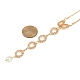 Латунная микропаве прозрачный кубический цирконий овальная цепочка y ожерелья NJEW-JN05316-4