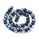 Chapelets de perles en verre rondes X-GR8mm27Y-AB-3