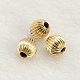 Yellow Gold Filled Corrugated Beads KK-G157-5mm-1-1