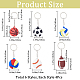 Creatcabin 24 pièces 6 style pvc pendentif en plastique porte-clés KEYC-CN0001-02-2