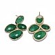 Natural Jade Dangle Stud Earrings EJEW-L228-14A-2