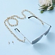 Clip de papel de aluminio cadenas gafas cordón para el cuello X-AJEW-EH00027-01-4