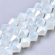 Chapelets de perles en verre électroplaqué EGLA-Q118-8mm-B32-1